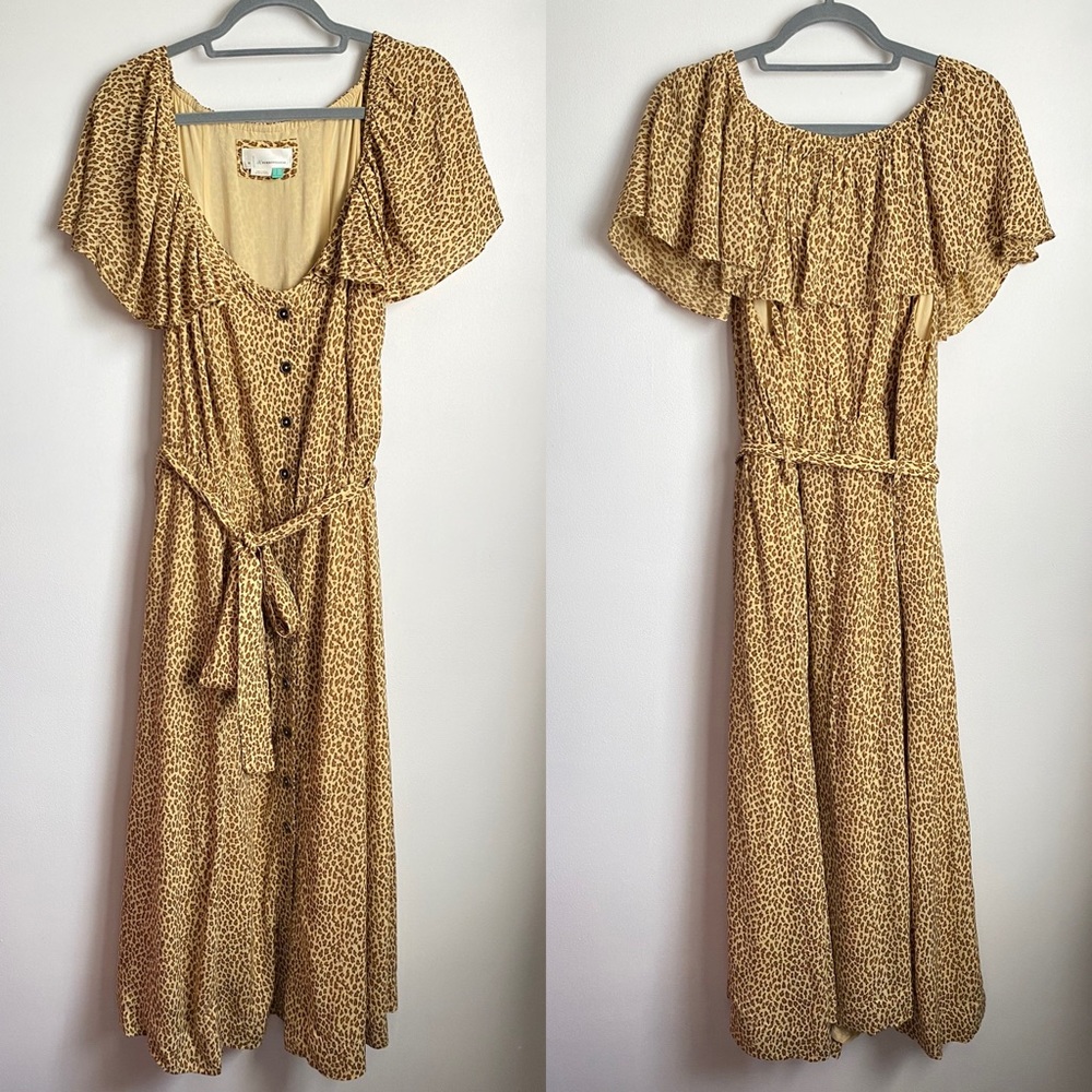 Anthropologie Bolano Leopard Print Dress